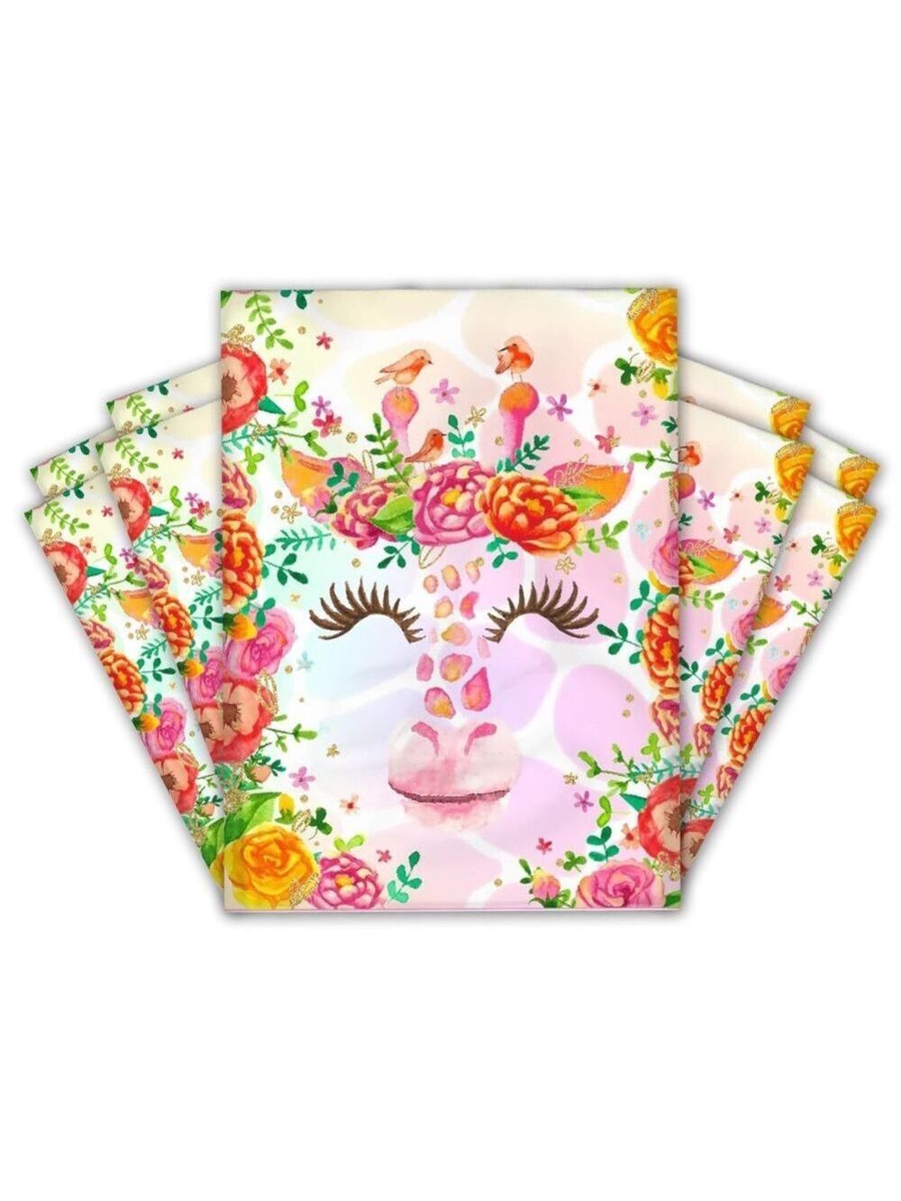 25 10X13 Poly Mailers Cute Floral Giraffe, Shipping Envelopes PRICE IS FIRM - Picture 7 of 8